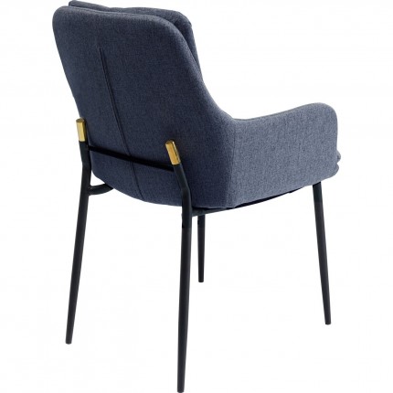 Chaise avec accoudoirs gris Thea Kare Design