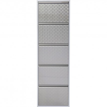 Shoe Container Caruso Silver brushed 5 drawers Kare Design Shoe Container Caruso Silver brushed 5 drawers Kare Design