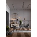 Chaise avec accoudoirs Kira velours gris Kare Design