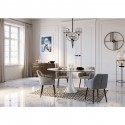 Chaise avec accoudoirs Kira velours gris Kare Design