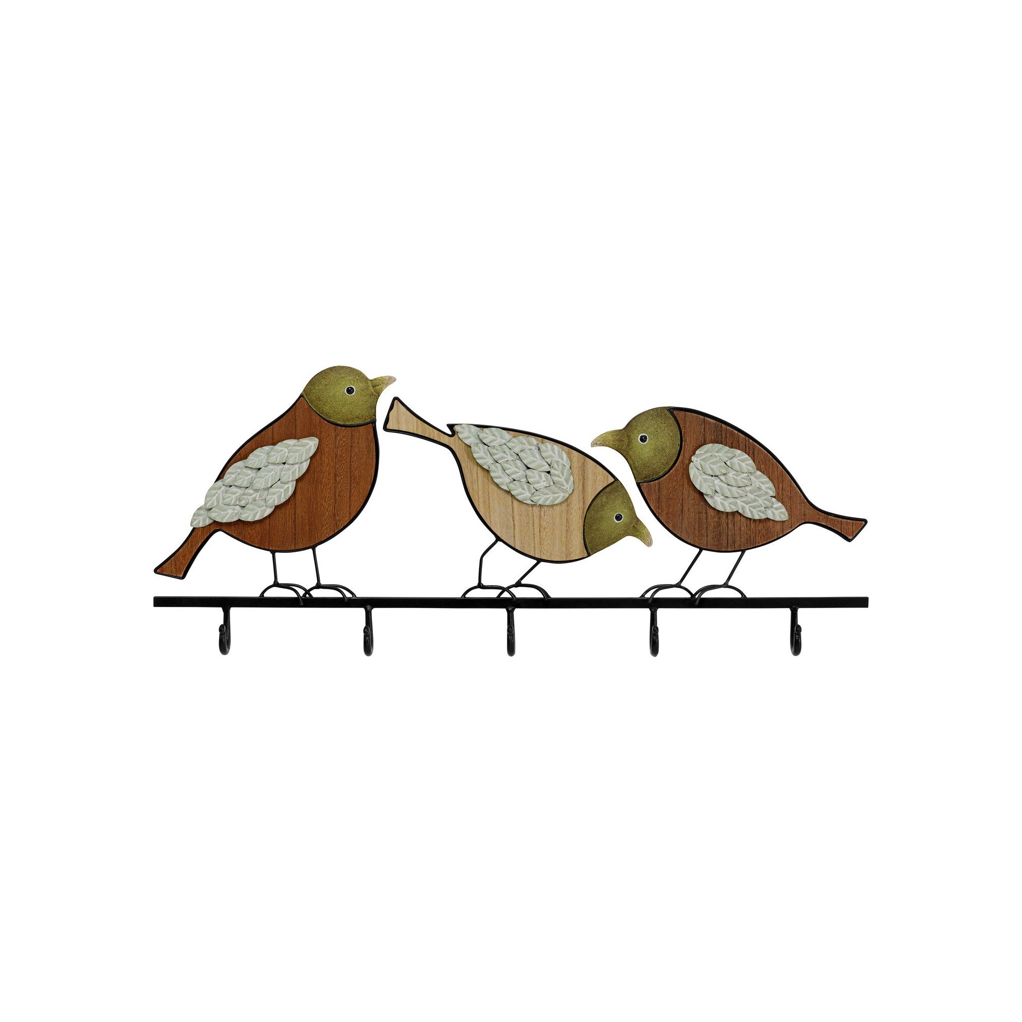 Portemanteau mural oiseaux trio 86cm Kare Design