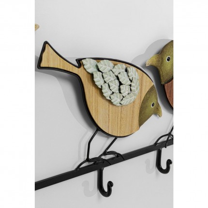 Portemanteau mural oiseaux trio 86cm Kare Design