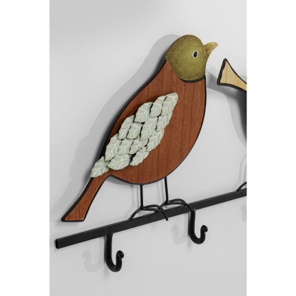 Portemanteau mural oiseaux trio 86cm Kare Design