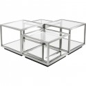 Table basse Luigi argenté set de 4 Kare Design