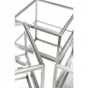 Table basse Luigi argenté set de 4 Kare Design