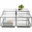 Table basse Luigi argenté set de 4 Kare Design