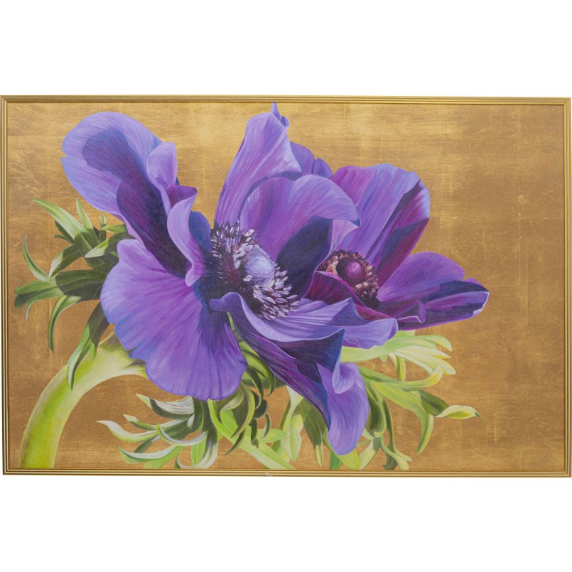 Tableau encadré fleurs violet 100x150cm Kare Design