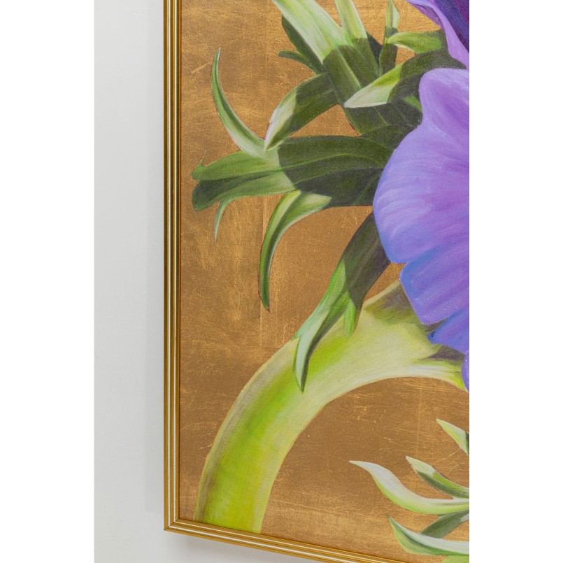 Tableau encadré fleurs violet 100x150cm Kare Design