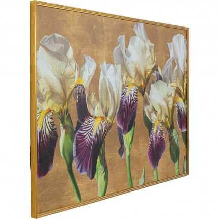 Tableau fleurs Iris 150x100cm Kare Design