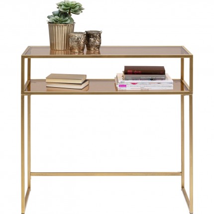 Console Loft 85x30cm dorée Kare Design