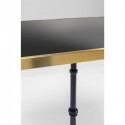 Table Bistrot marbre noir et or carrée 60x60cm Kare Design
