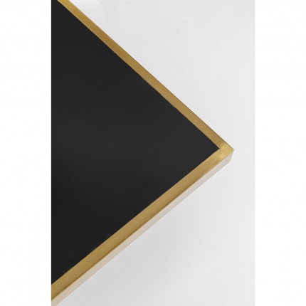 Table Bistrot marbre noir et or carrée 60x60cm Kare Design