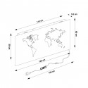 Applique carte du monde LED Kare Design