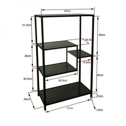 Étagère Loft 100x60cm dorée Kare Design