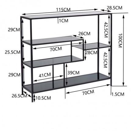 Étagère Loft 100x115cm dorée Kare Design