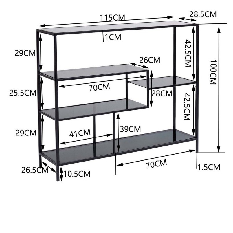Étagère Loft 100x115 dorée Kare Design