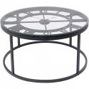 Table d'appoint horloge noir 76cm Kare Design