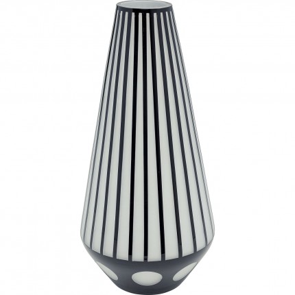 Vase Brillar Cylinder noir et blanc 44cm Kare Design