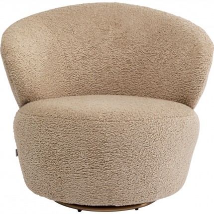 Fauteuil pivotant Carella taupe Kare Design