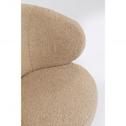 Fauteuil pivotant Carella taupe Kare Design