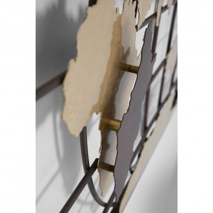 Applique murale Grid carte du monde LED Kare Design