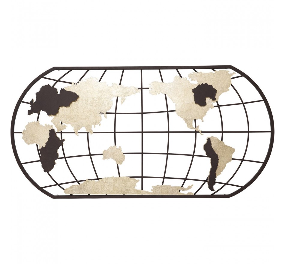 Applique murale Grid carte du monde LED Kare Design