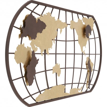 Applique murale Grid carte du monde LED Kare Design