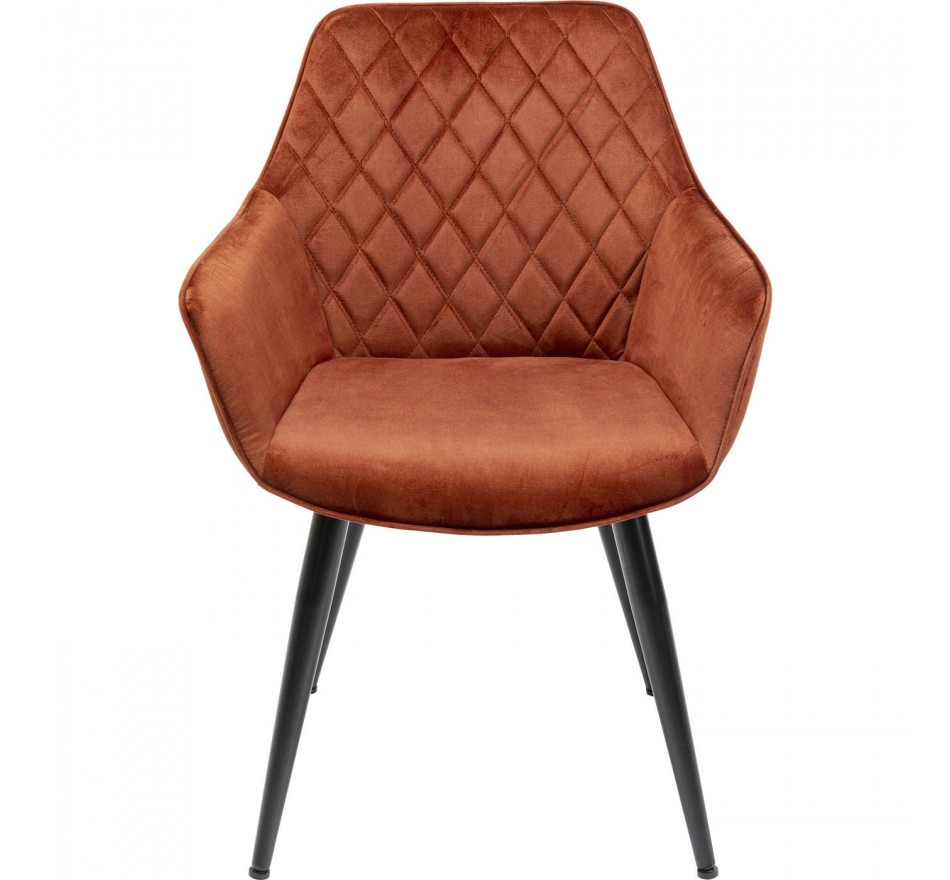 Chaise avec accoudoirs Harry orange Kare Design