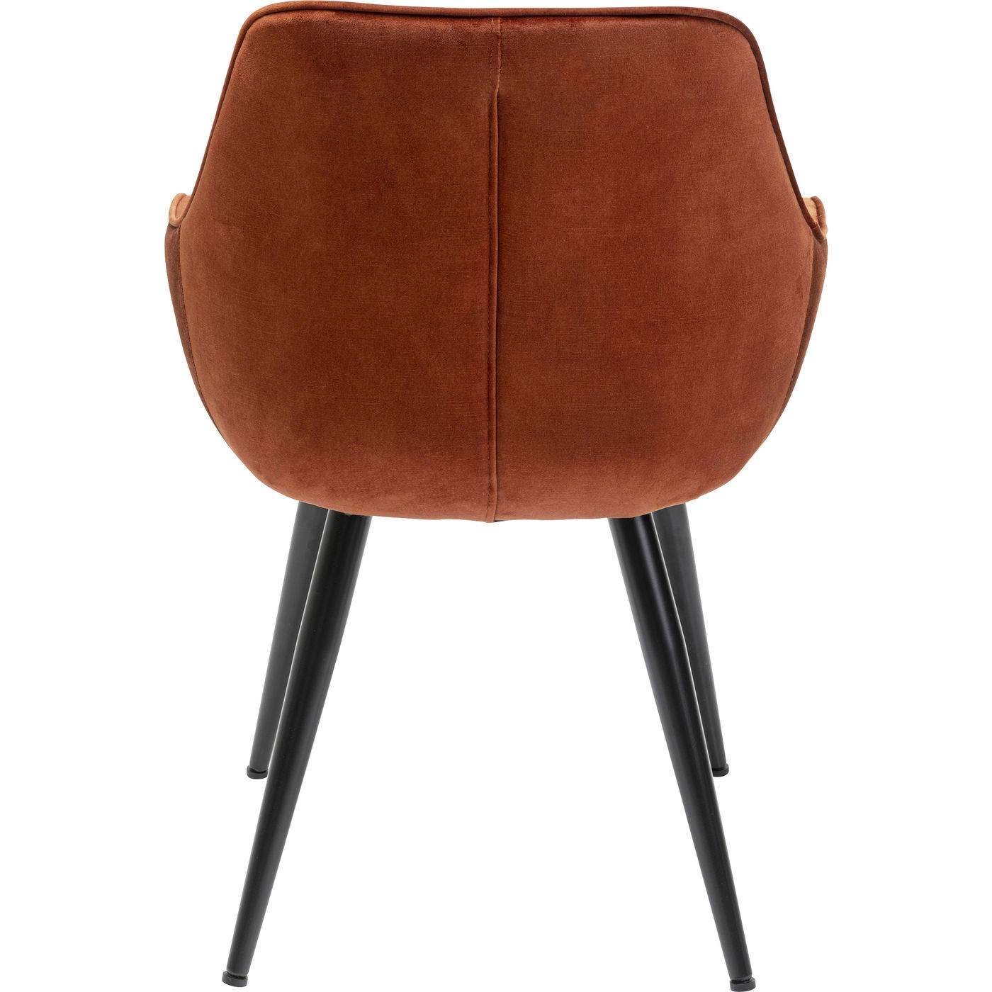 Chaise avec accoudoirs Harry velours orange Kare Design