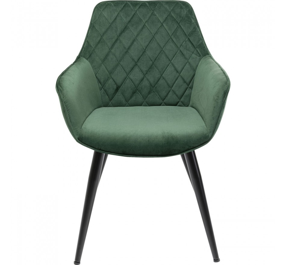 Chaise avec accoudoirs Harry vert Kare Design