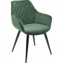 Chaise avec accoudoirs Harry vert Kare Design