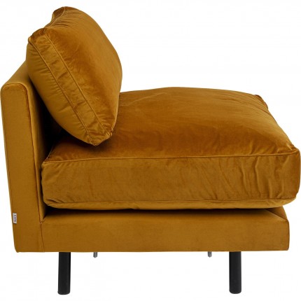 Fauteuil Discovery velours ocre Kare Design