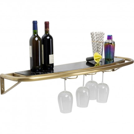Etagère murale Treviso doré 120x10cm Kare Design