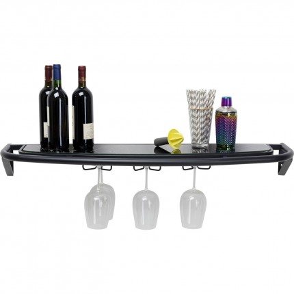 Etagère murale Treviso noir 120x10cm Kare Design