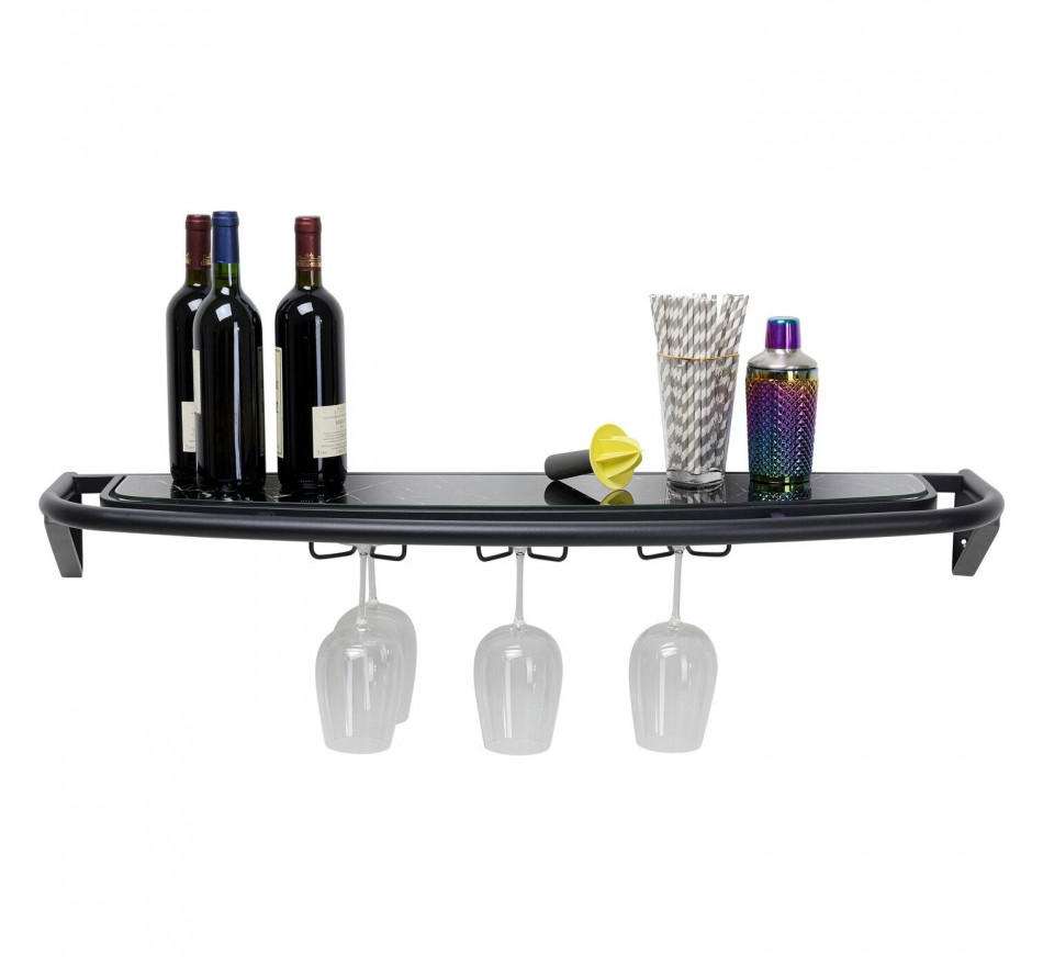 Etagère murale Treviso noir 120x10cm Kare Design