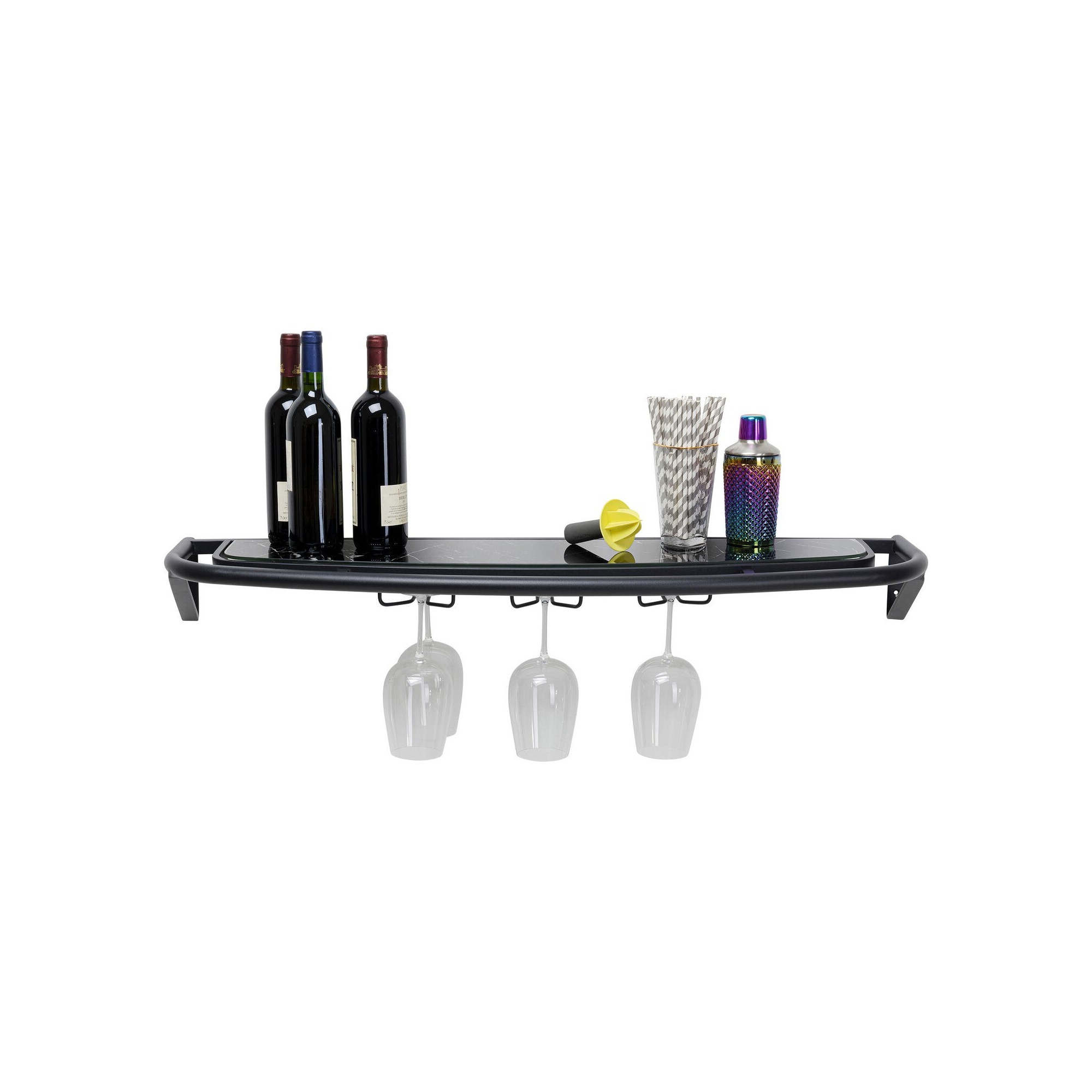 Etagère murale Treviso noir 120x10cm Kare Design