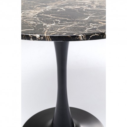 Table Schickeria 80cm effet marbre noir Kare Design