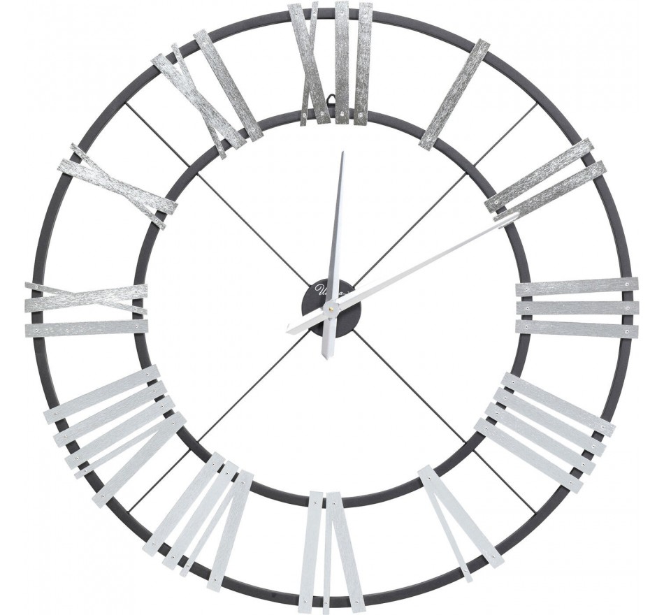 Horloge murale Nevio argenté 95cm Kare Design
