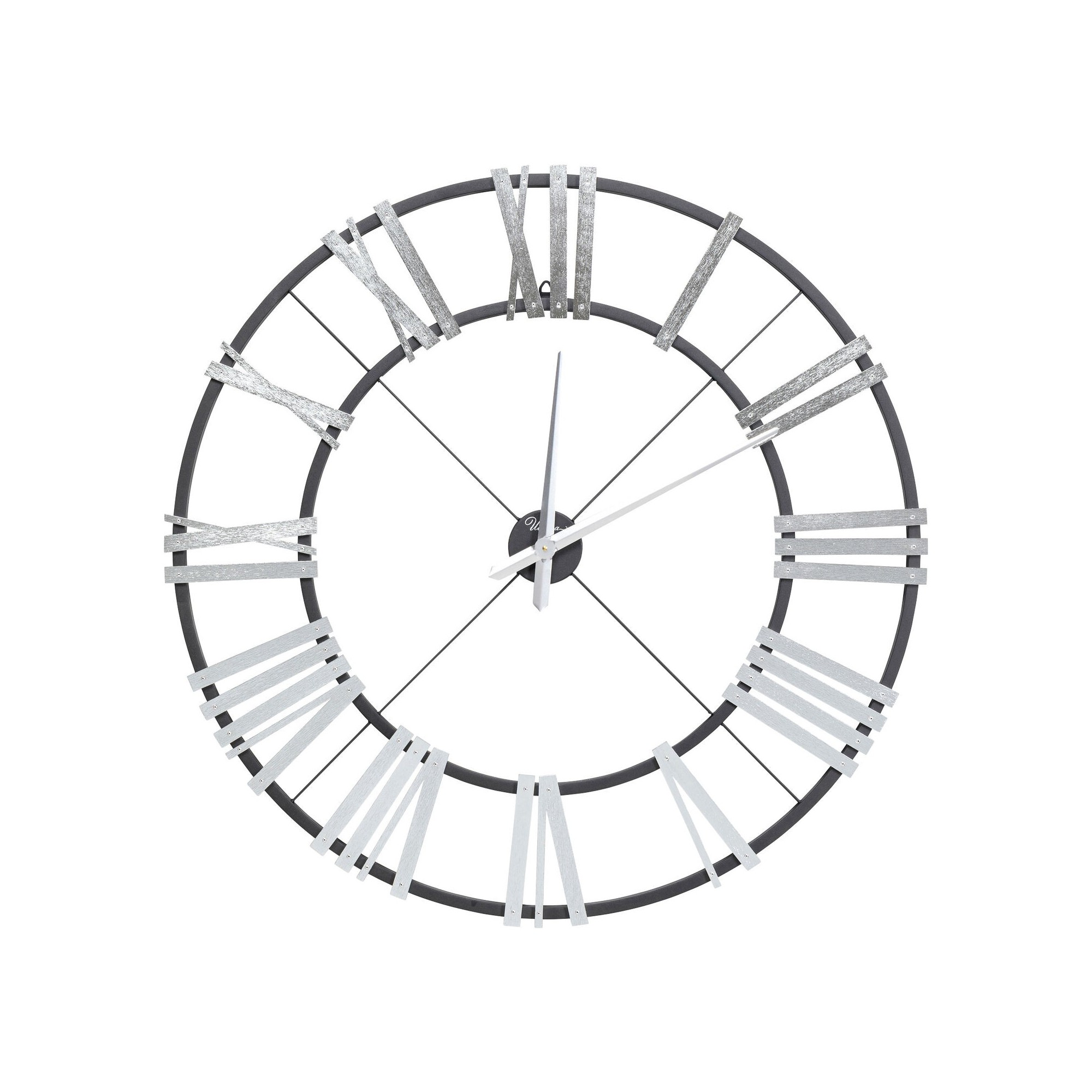 Horloge murale Nevio argenté 95cm Kare Design