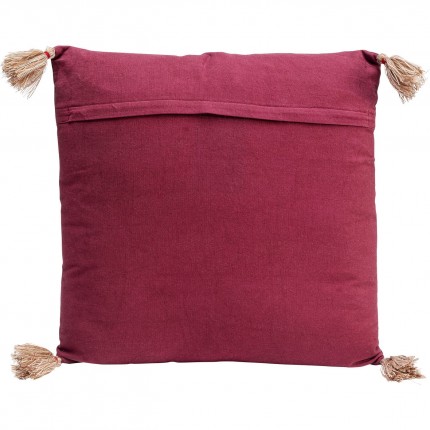 Coussin fleurs bordeaux Kare Design