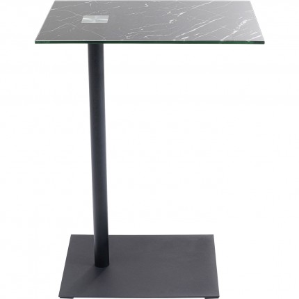 Table d'appoint en marbre West Coast noir 50x34cm Kare Design