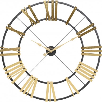Horloge murale Nevio laiton 95cm Kare Design