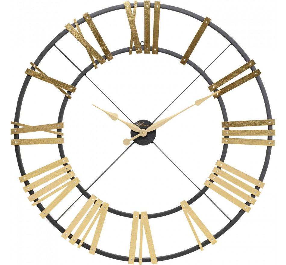 Horloge murale Nevio laiton 95cm Kare Design