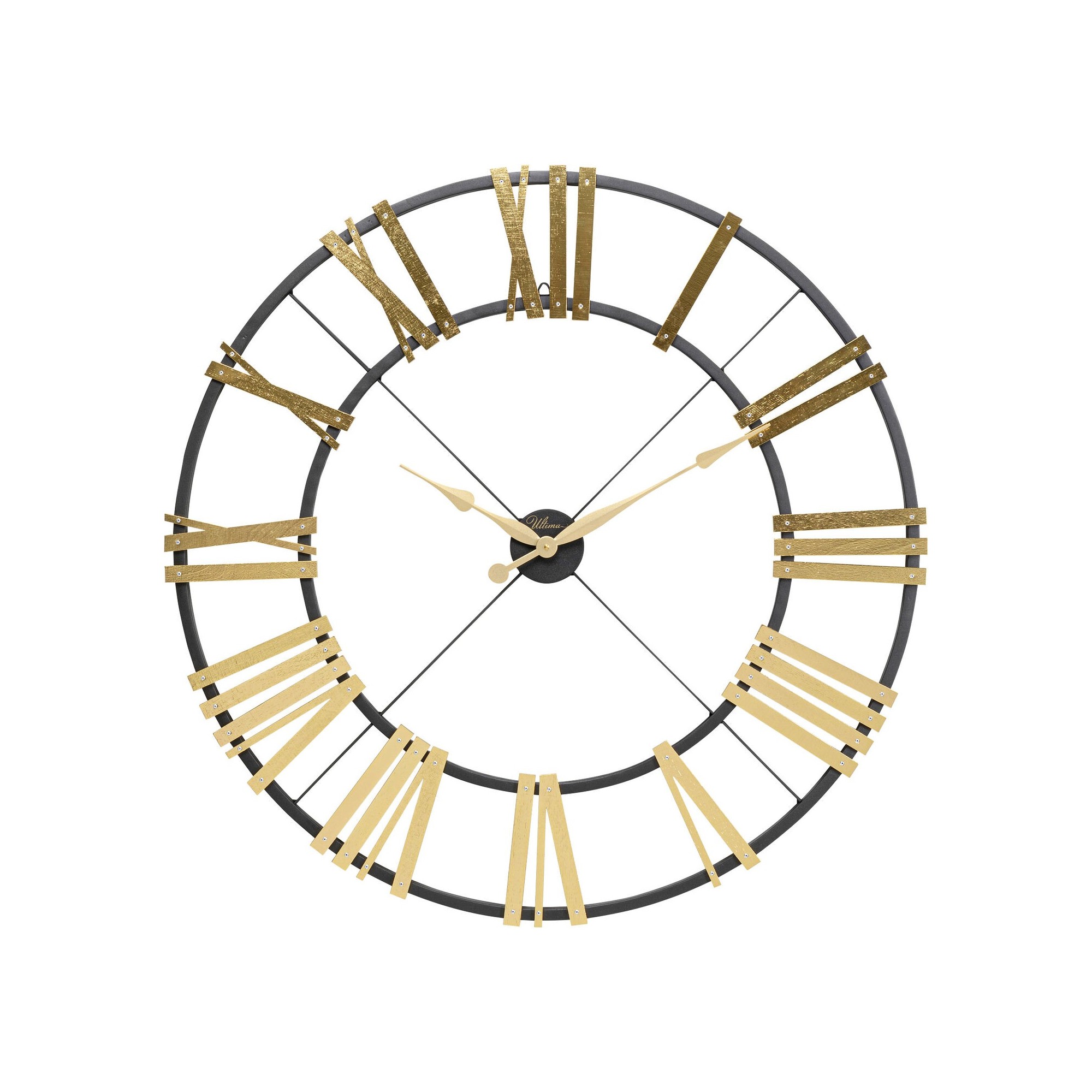 Horloge murale Nevio laiton 95cm Kare Design