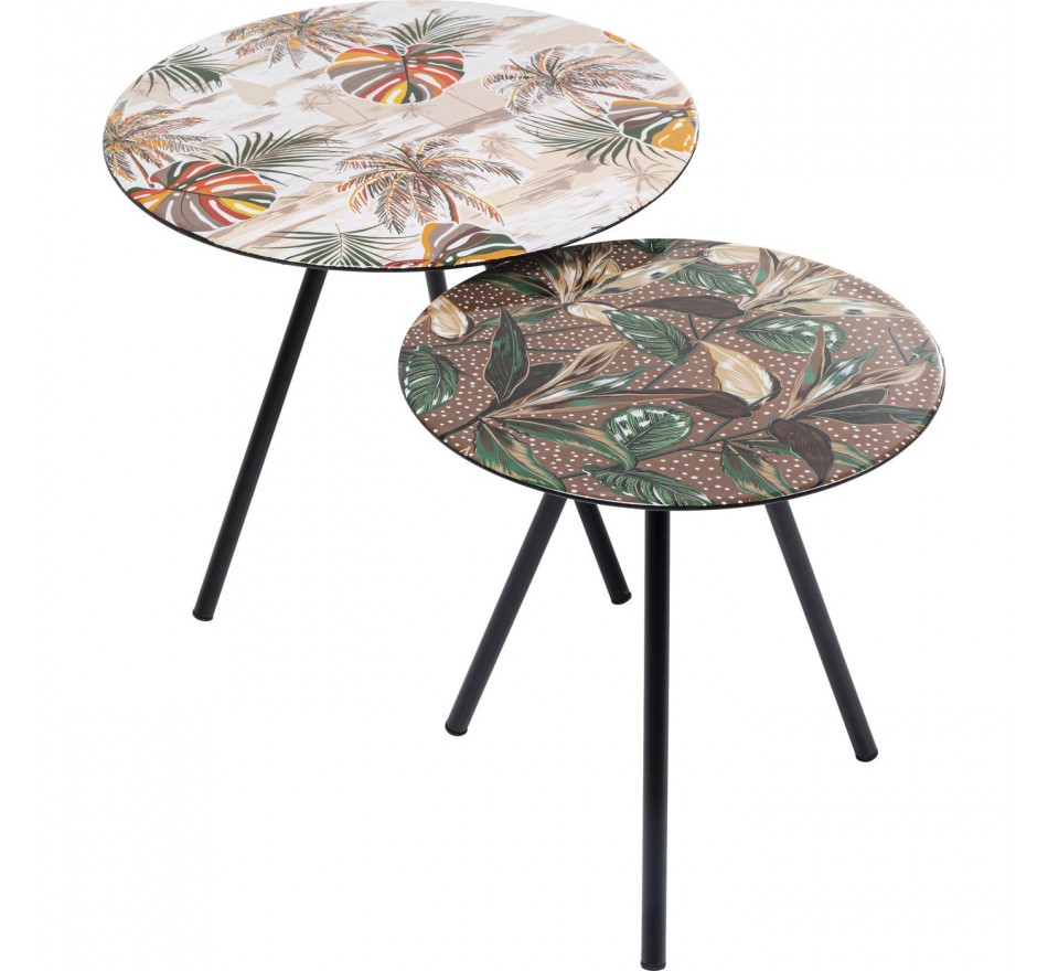 Table d'appoint feuilles set de 2 Kare Design
