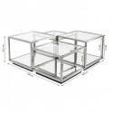 Table basse Luigi argenté set de 4 Kare Design