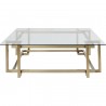 Table basse Clara 120x120cm dorée Kare Design