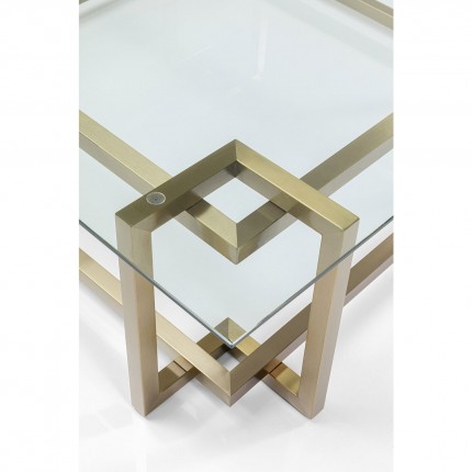Table basse Clara 120x120cm dorée Kare Design