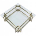 Table basse Clara dorée 120x120cm Kare Design