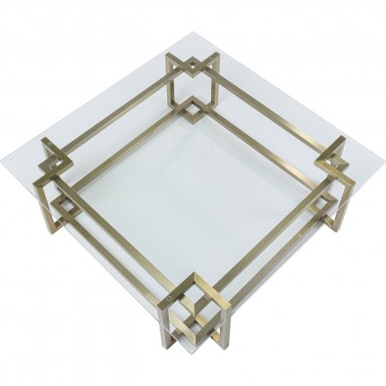 Table basse Clara 120x120cm dorée Kare Design